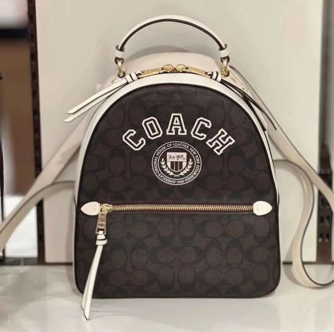 Coach Jordyn Backpack In Signature Canvas With Varsity Motif  display picture 1
