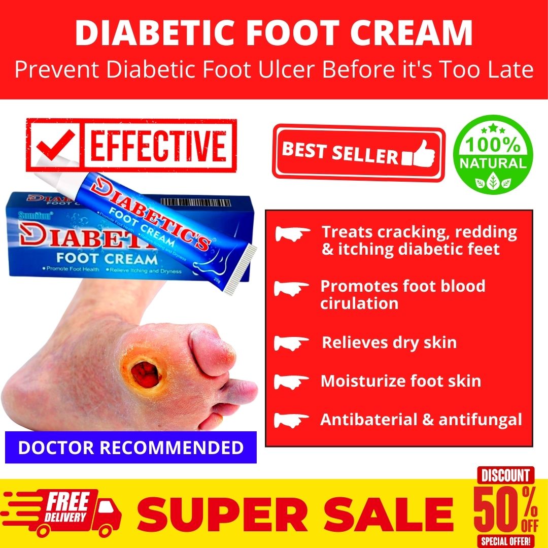 💯 DIABETIC FOOT CREAM Effective Treatment Diabetic Foot Ulcer Cream Ointment Anti Itch Relief