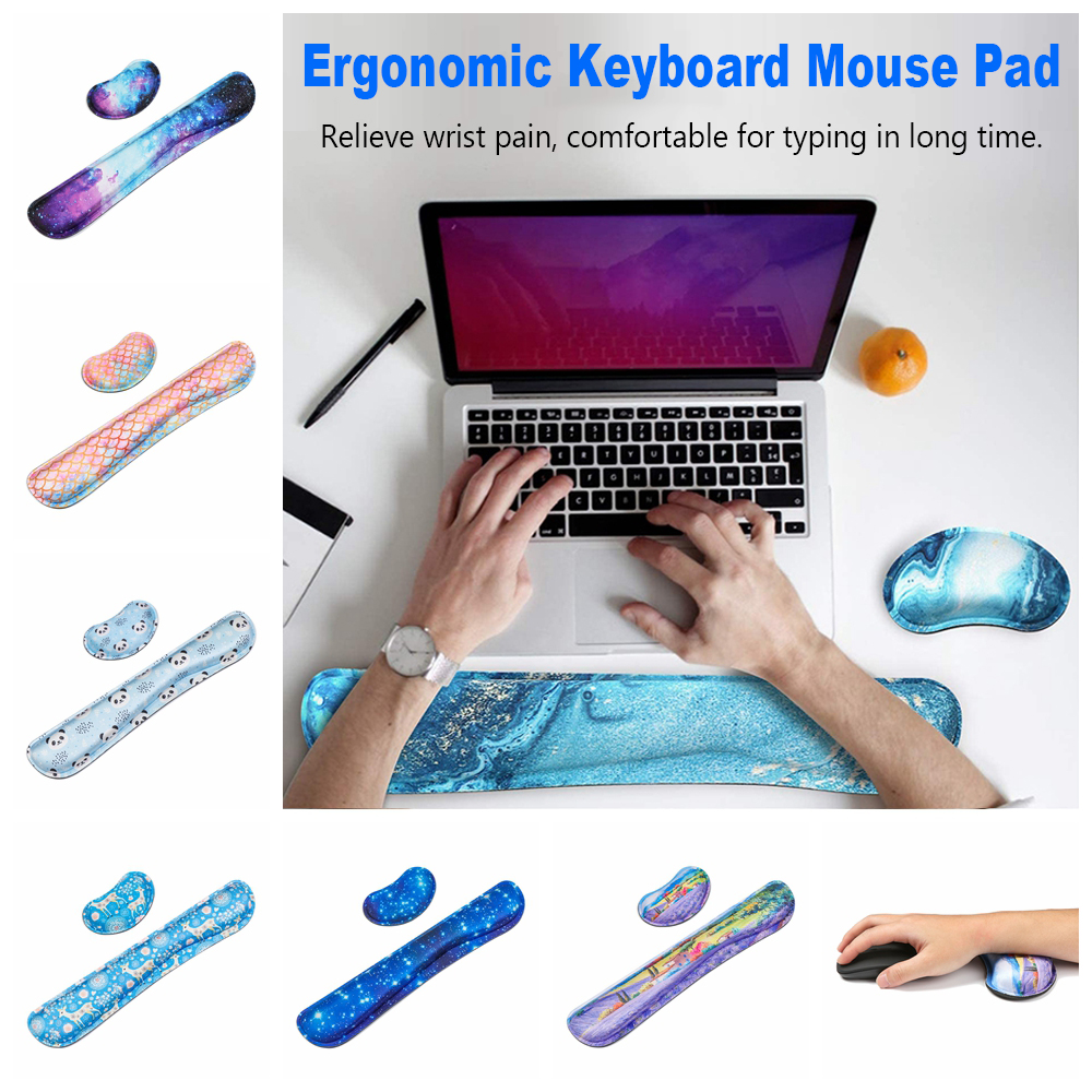 Smooth Hand Support Mice Pad Ergonomic Wrist Rest Memory Foam Keyboard