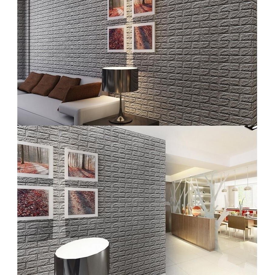 Beautiful Soundproof 3D Brick Pattern Wallpaper Bedroom Living Room