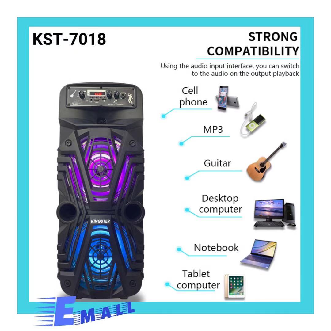 portable 5000W wireless speaker KST7018 with digital display speaker