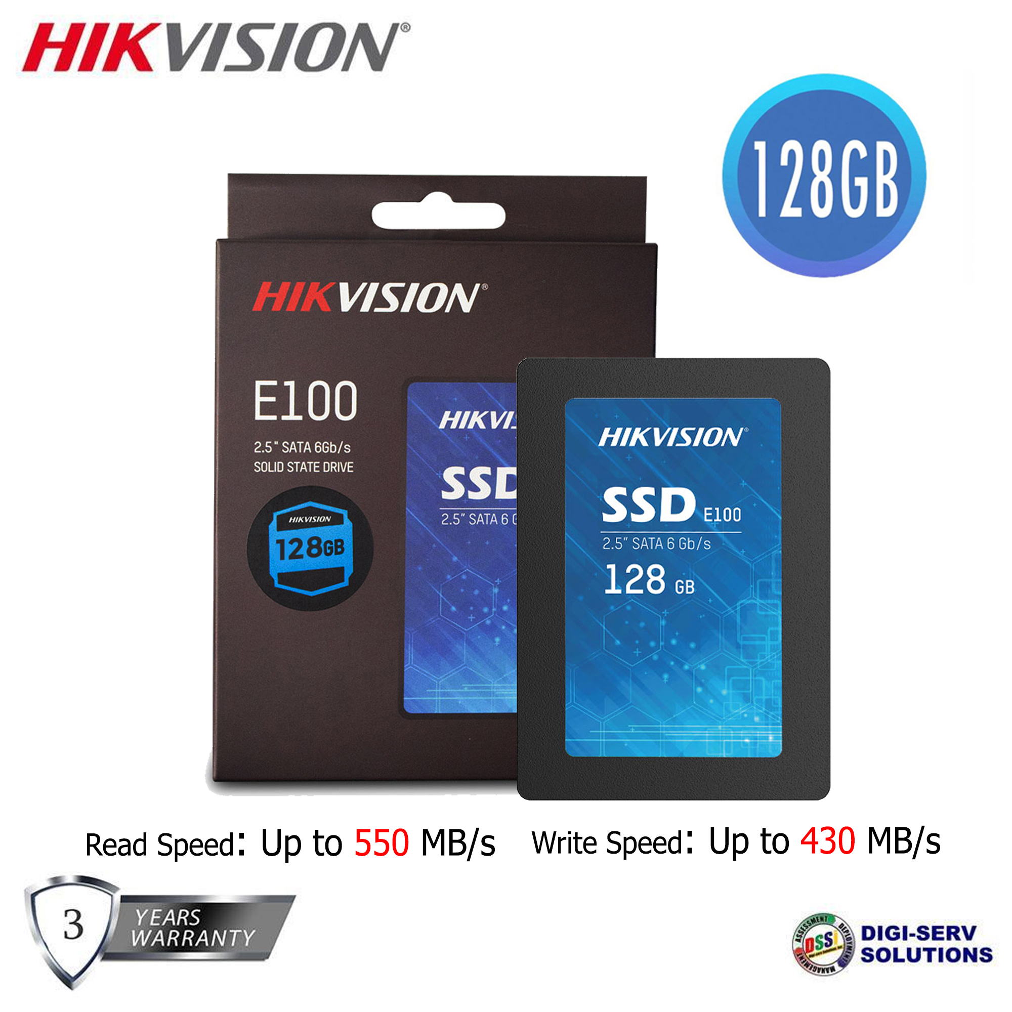 gravity greedy reliability Hikvision E100 128GB 2.5" SATA 6Gb/s 3D TLC SSD with 3 Years Warranty  ((HS-SSD-E100(STD)/128G) | Lazada PH
