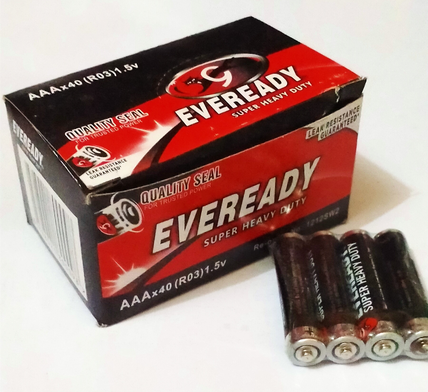 SUPER HEAVY DUTY EVEREADY AAA BATTERY CLASS A 4PCS PER PACK/10PACKS PER