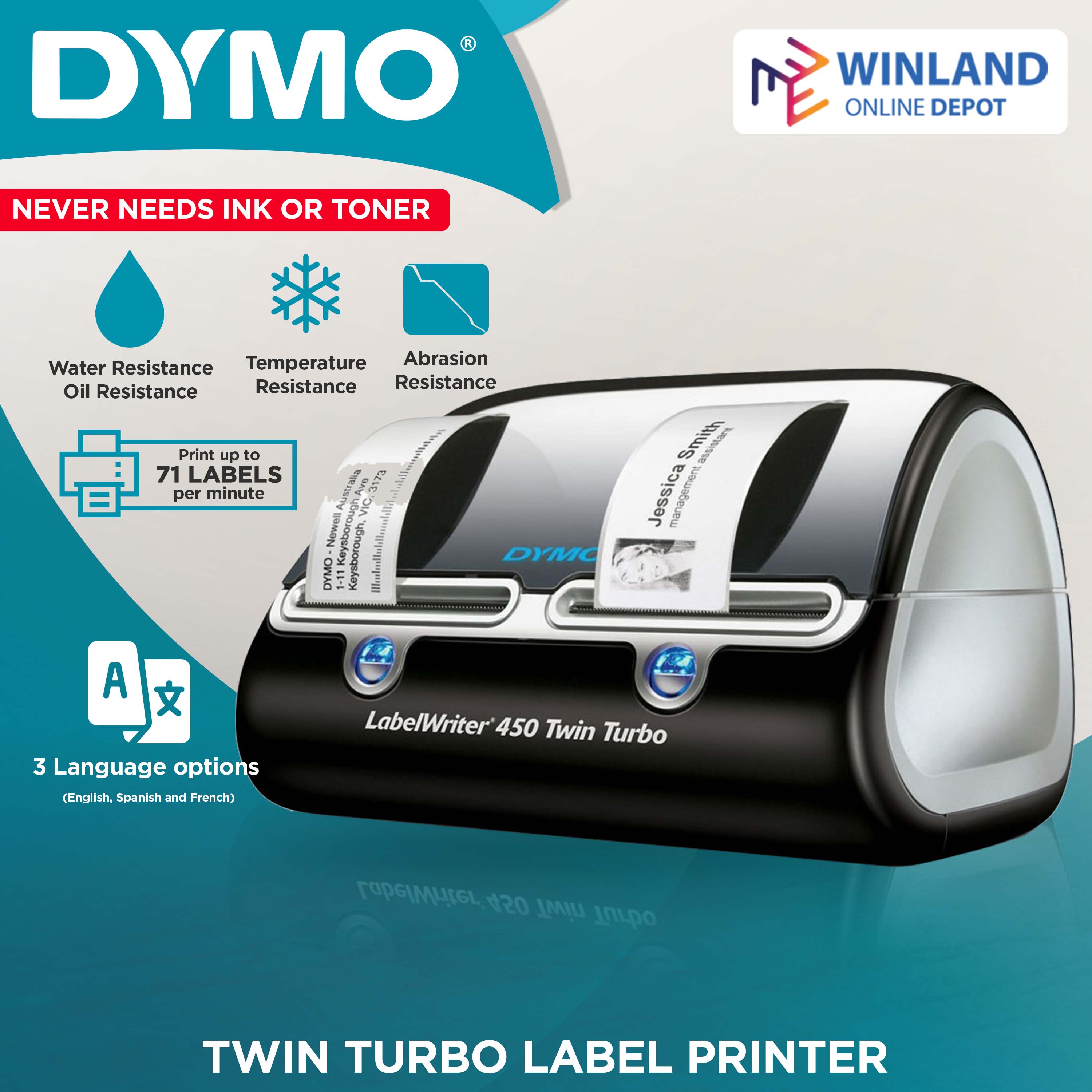 DYMO by Winland Label Writer 450 Twin Turbo Label Printer LW450TT *WINLAND*  Lazada PH