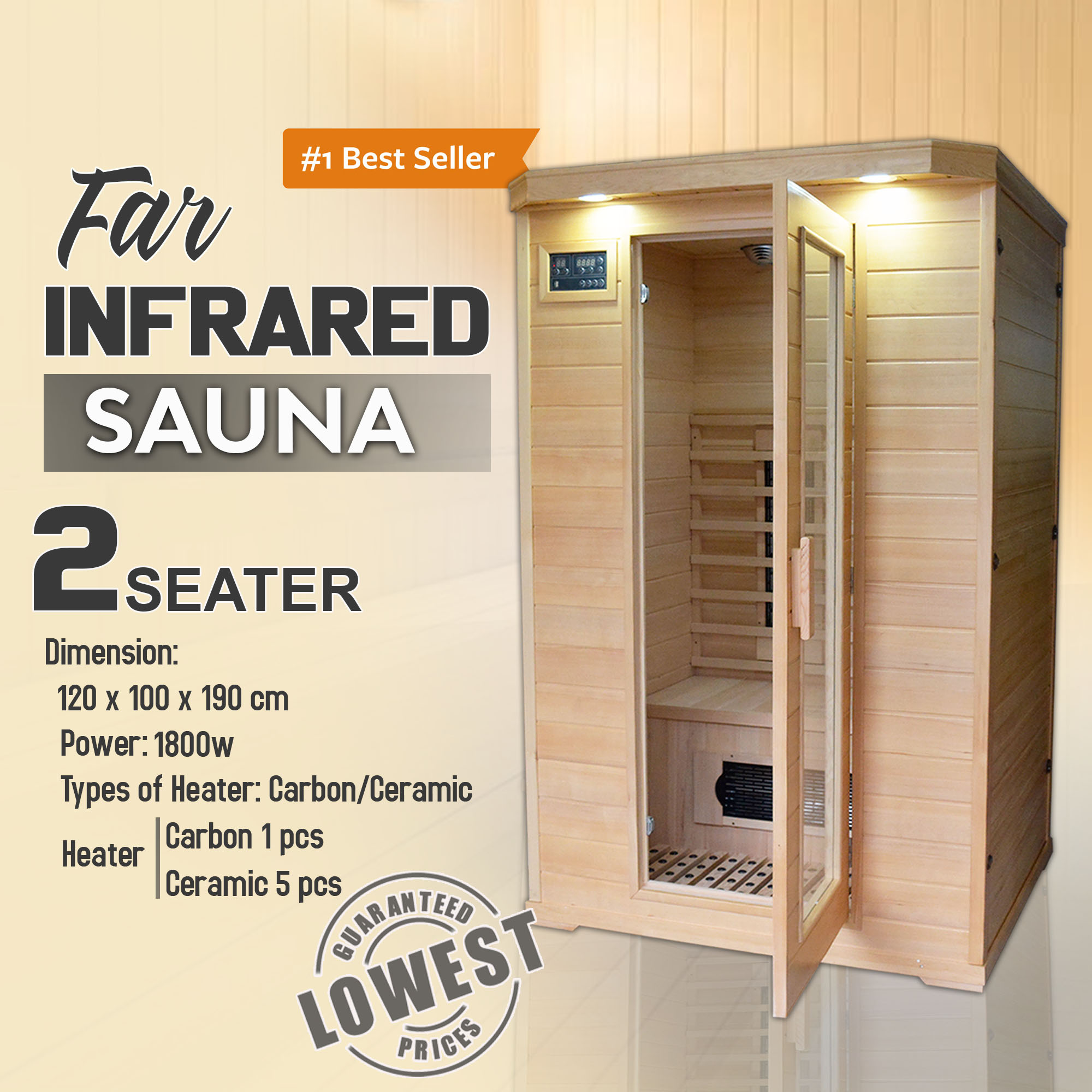 Infrared Sauna Room For 2 Person 1800watts Lazada PH