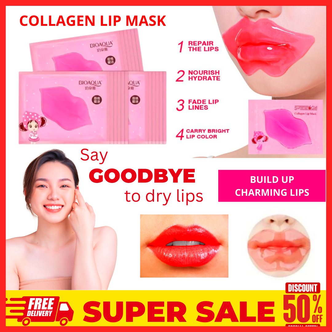 ️ 1pc COLLAGEN LIP MASK moisturizing Beauty & Care Crystal Collagen Lip