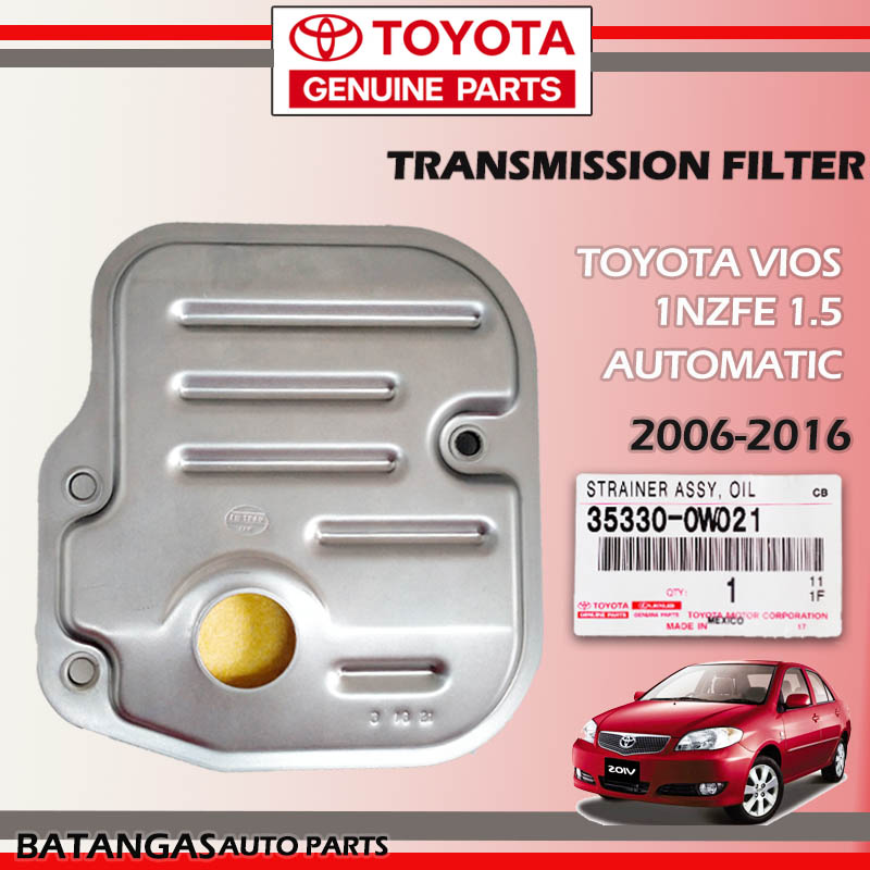 TRANSMISSION FILTER TOYOTA VIOS 1.5 1NZFE 20062016 PN 353300W021
