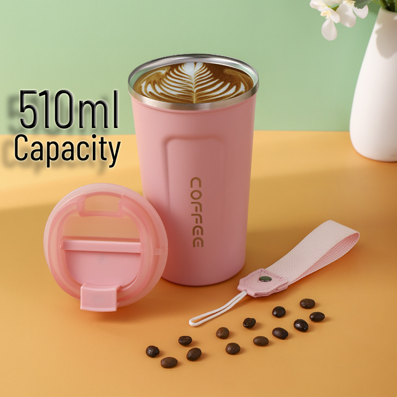 NIUREDLTD Travel Mug Insulated Coffee Cup With Leakproof Lid Vacuum  Insulation Stainless Steel For Hot And Cold Water Coffee And Tea 510ml