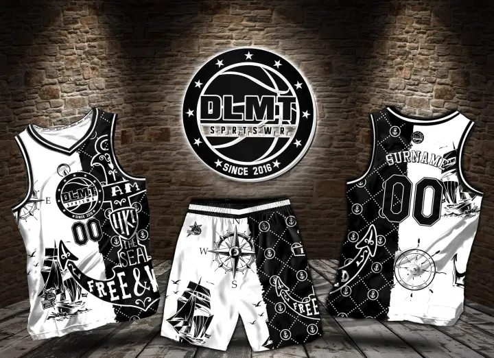 black and white sublimation jersey