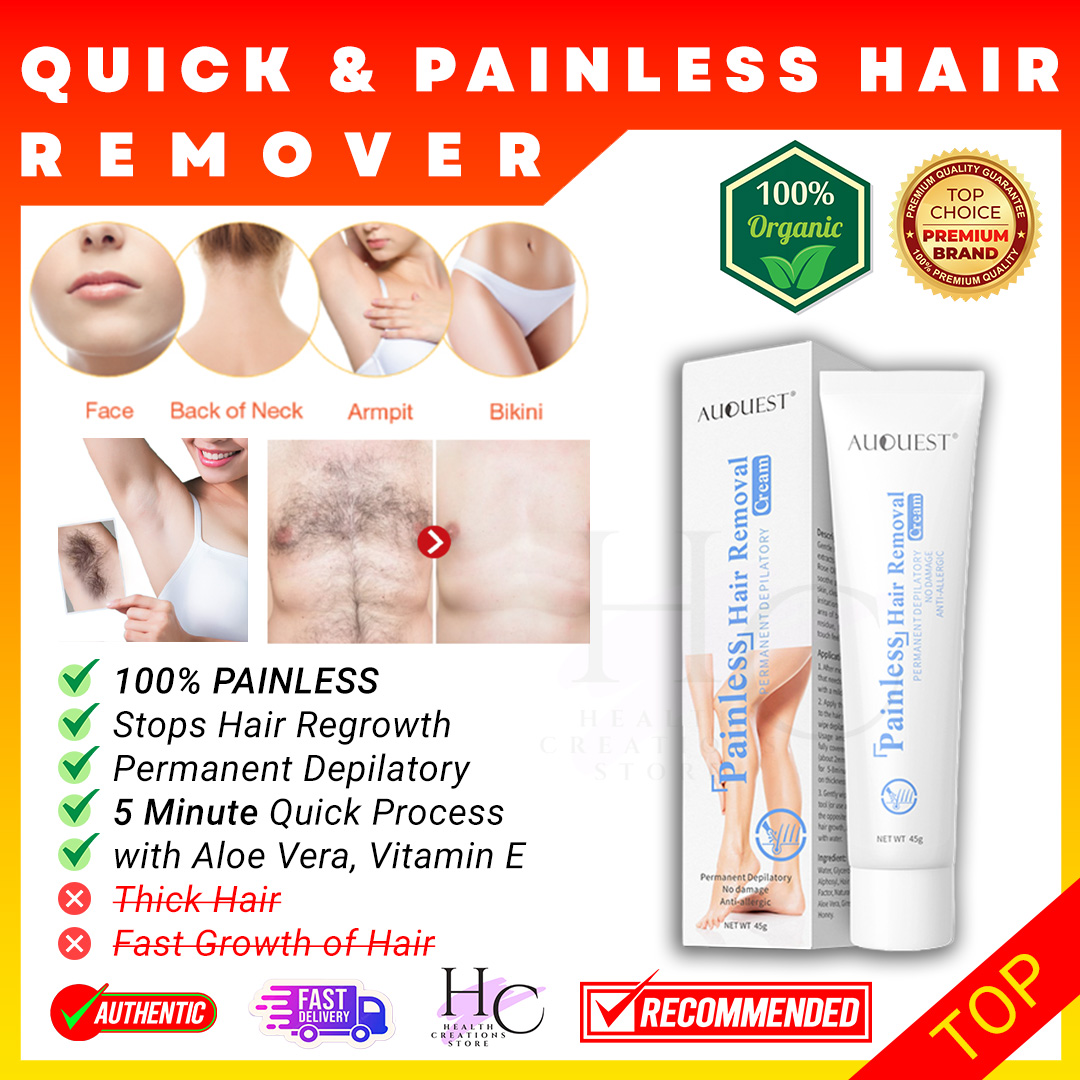 [ COD ] AUQUEST Quick Painless Hair Removal Cream Permanent and