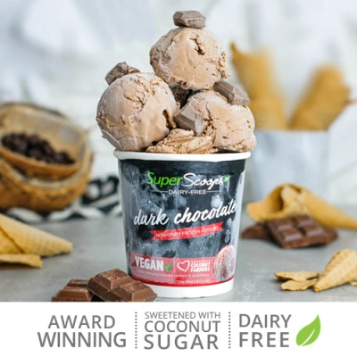 Super Scoops Dairy-Free Vegan Ice Cream Dark Chocolate