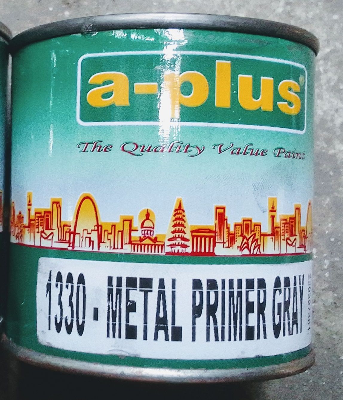 Metal Primer AntiCorrosive Paint by aplus 1L; Red Oxide & Gray