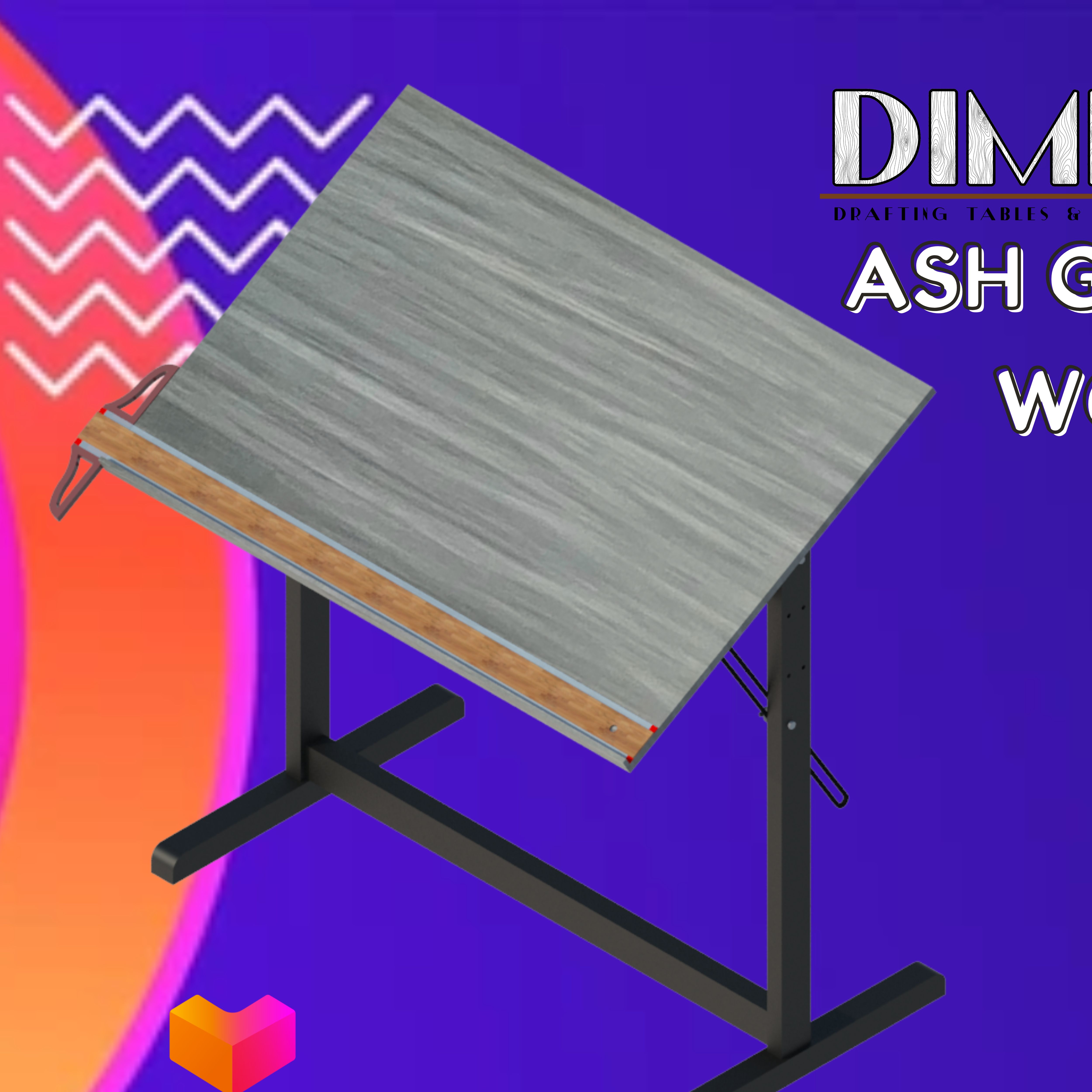 DIMPA WOOD DRAFTING TABLE ASH GREY WOOD/ DRAWING TABLE FOR ARCHITECTURE ...