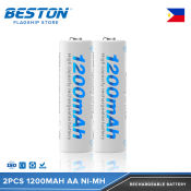 2pcs Beston AA 1200mAh Rechargeable Battery