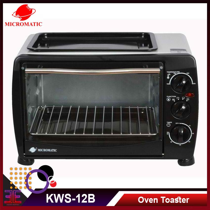 Micromatic KWS12B Automatic Oven Toaster (Black/White) Lazada PH