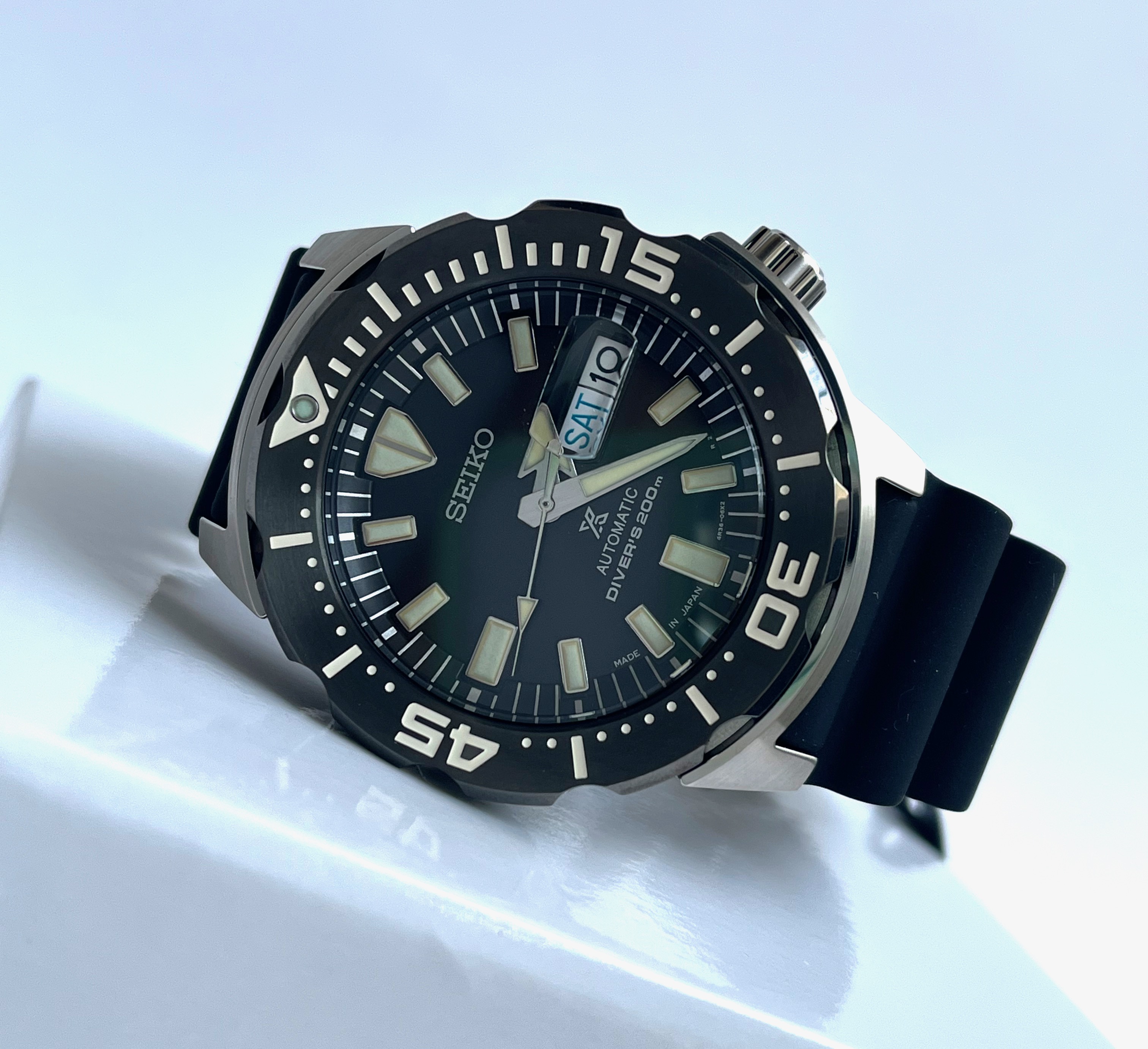 Seiko SRPD27J1 Prospex Automatic Diver Day Date Black Rubber