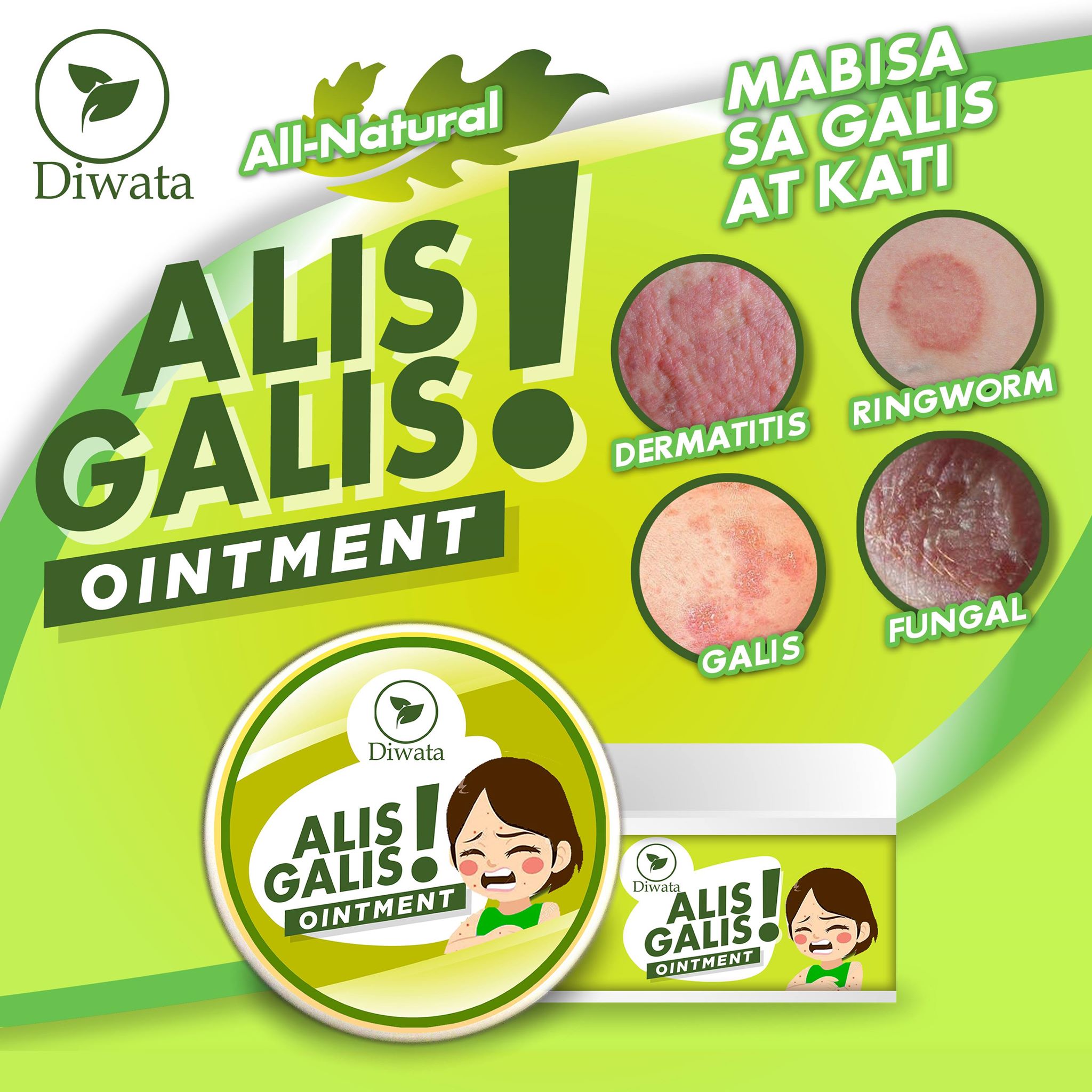 Kutis Diwata Alis Galis Ointment 15g [Fast reliever of itchy skin due
