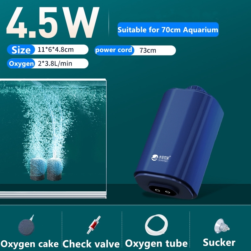 Fish Tank Oxygen Pump Aeration Pump Ultraquiet Aerator Aquarium Small