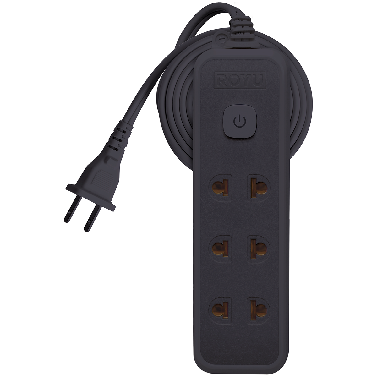 ROYU 3+1 Gang Extension Cord with Push Button Switch (3M Extension