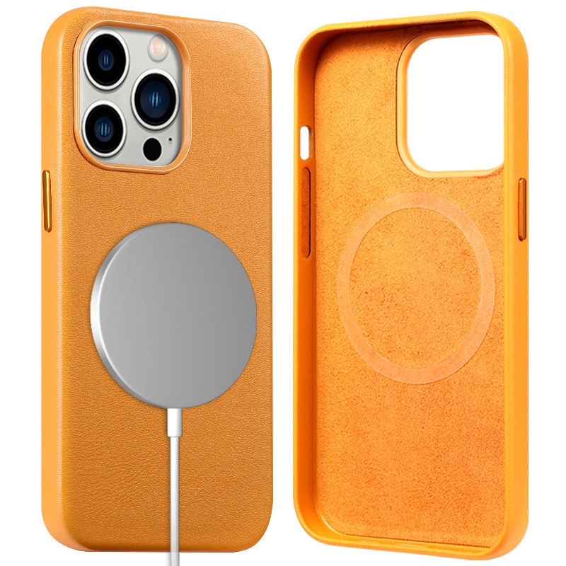 With Logo Leather Magnetic Macsafing Case For IPhone 12 13 Pro Max Mini 12Pro Magsafe With Animation Back Cover For Wireless Charging