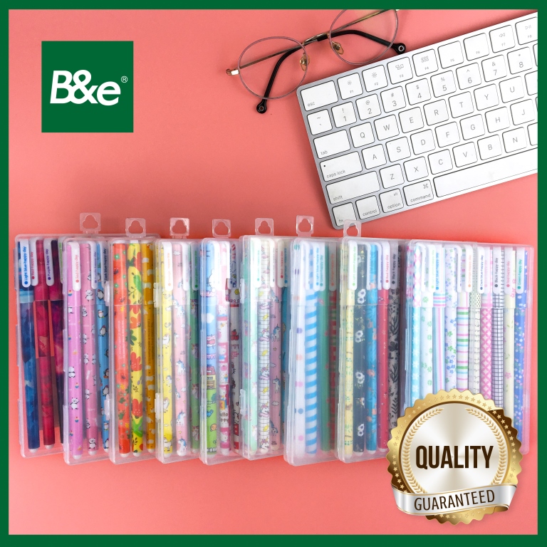 Bnesos B&e School Office Supplies Happy Day Gel Pen 10 Colors & 10Pcs ...