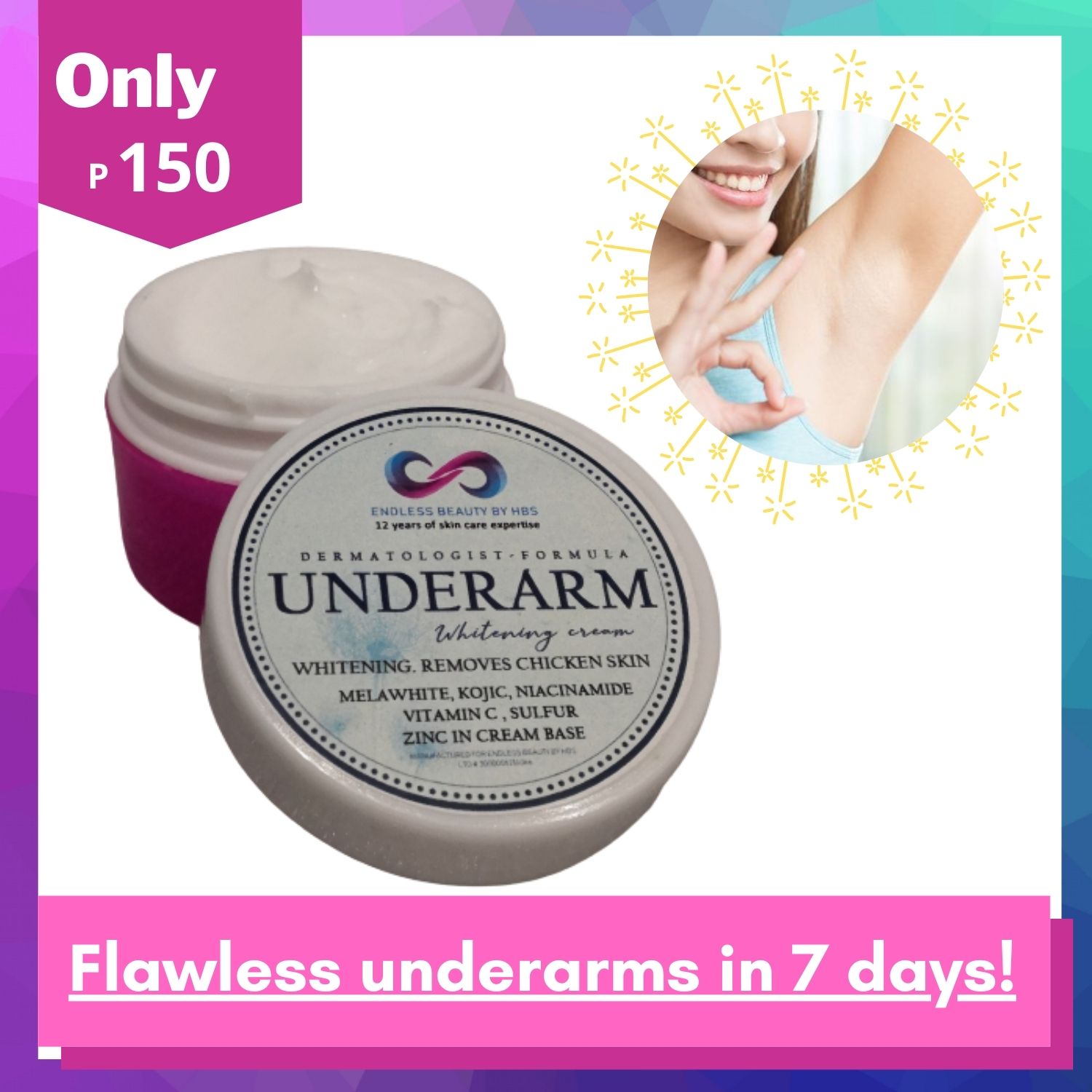 Best Whitening Cream For Underarm 10g Whitens In Seven Days Flawless Underarms Maputing Kilikili Removes Chicken Skin And Dark Lines With Melawhite Kojic Acid Vitamin Used In Groin Singit Siko Elbow Leeg