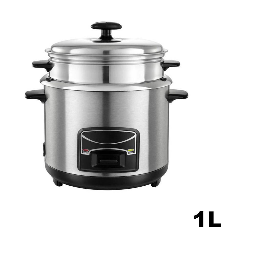 SK Mixes Shop 1/1.5L Stainless Steel Automatic Electric Rice Cooker With Steamer Heat