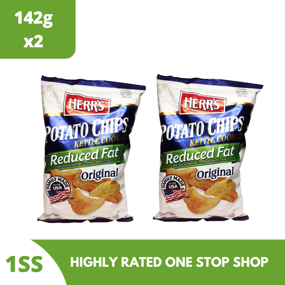 Herr's Potato Chips Kettle Cooked Reduced Fat, 5oz Set of 2 Lazada PH