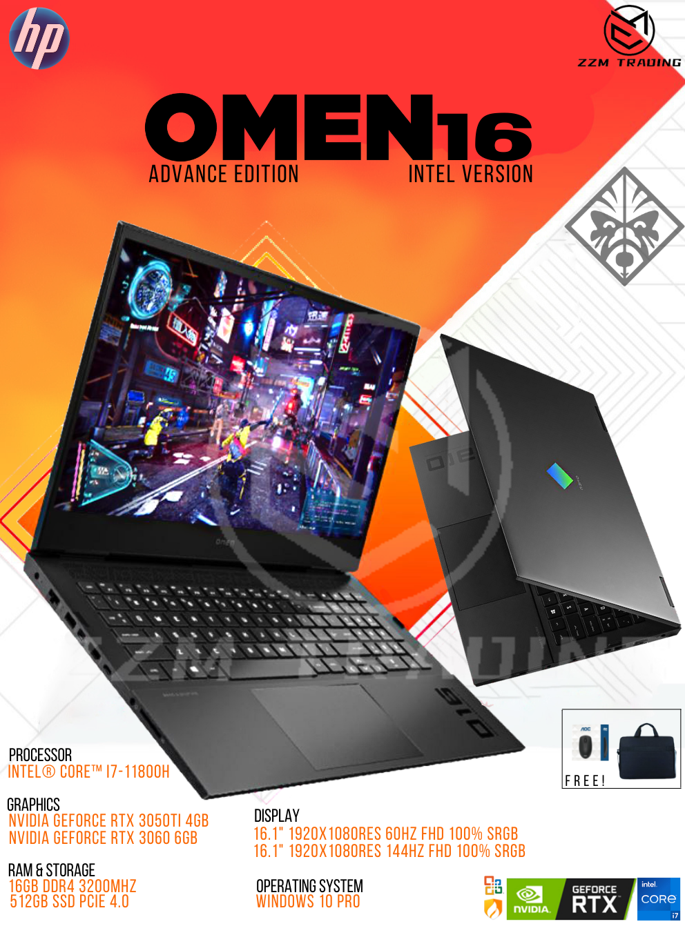 HP Omen 16 Advanced Edition 16-B000 i7-11800H 16GB RAM 512GB SSD Brand New  Gaming Laptop | Lazada PH