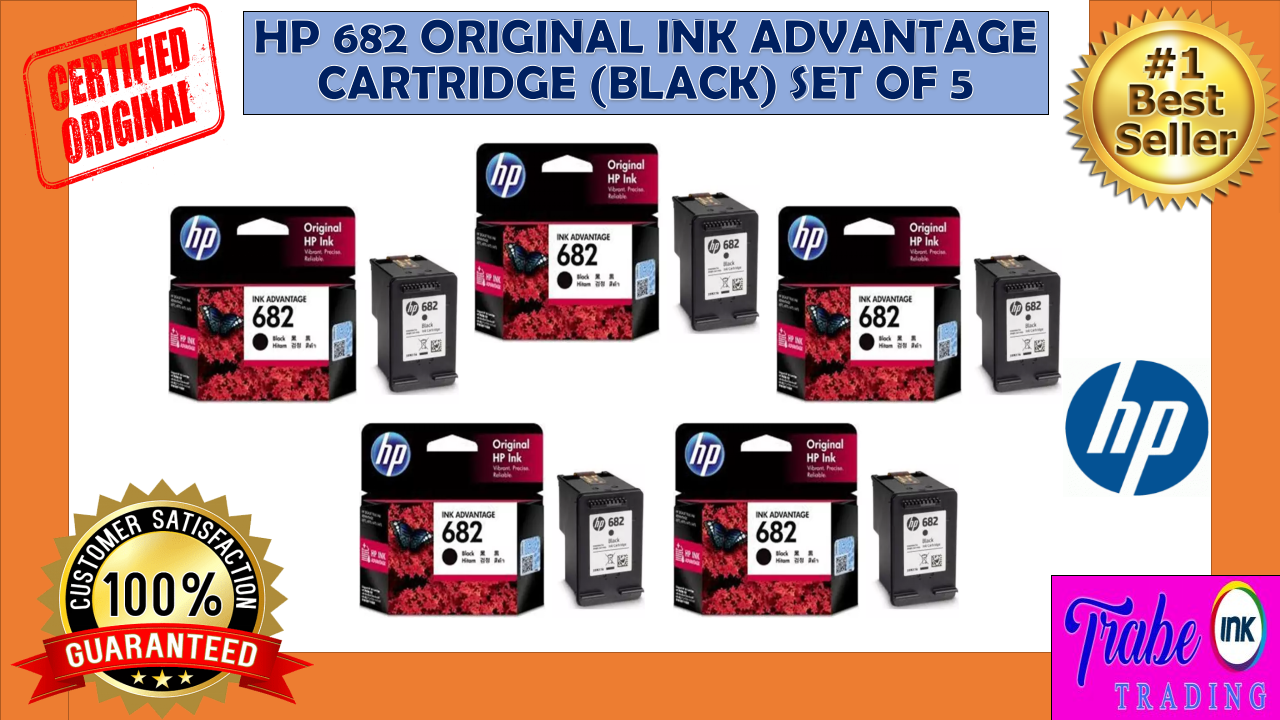 HP 682 ORIGINAL INK ADVANTAGE CARTRIDGE (BLACK) SET OF 5 Lazada PH