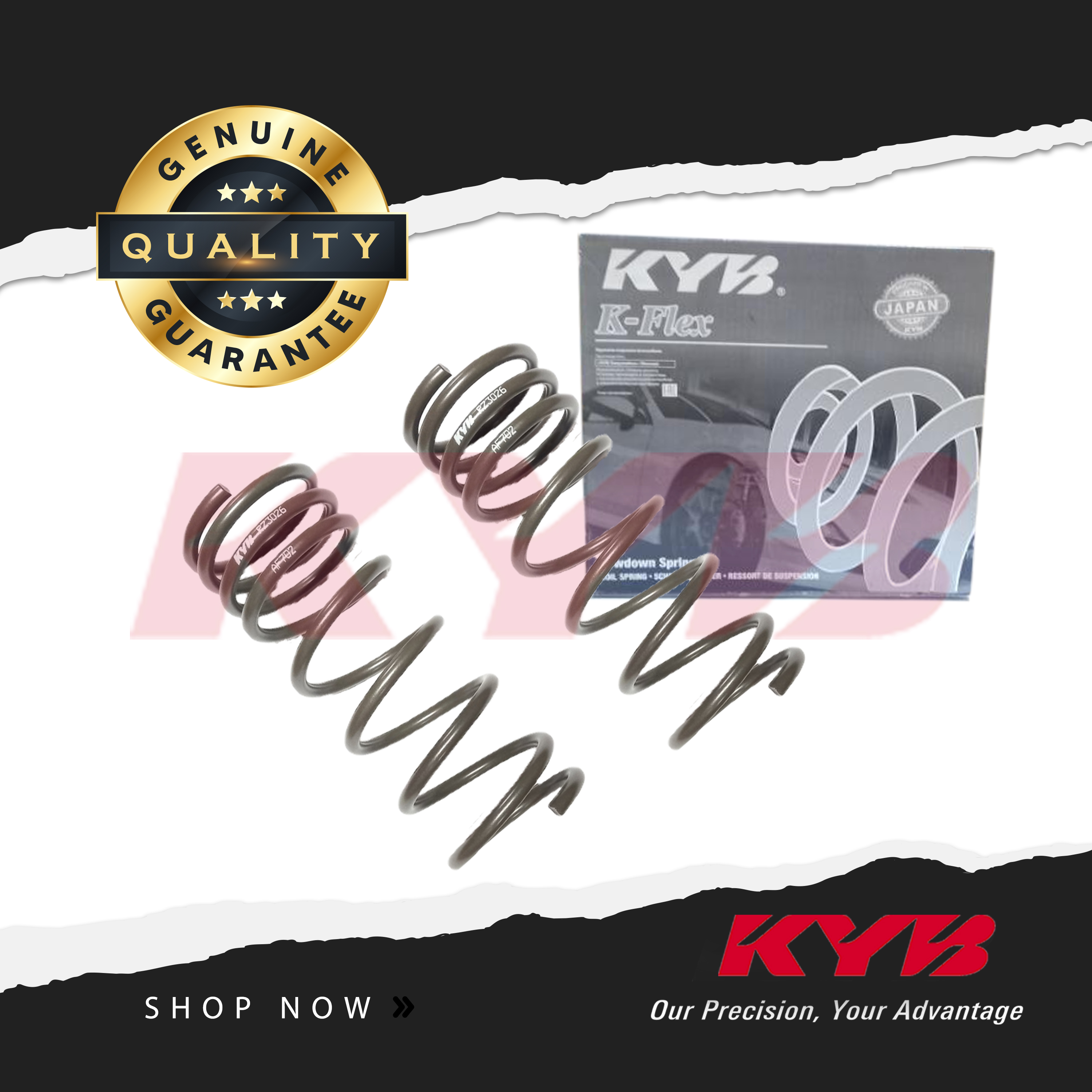 KYB KAYABA 2pcs K-Flex Front Lowering Spring for Nissan March K13 2010 ...