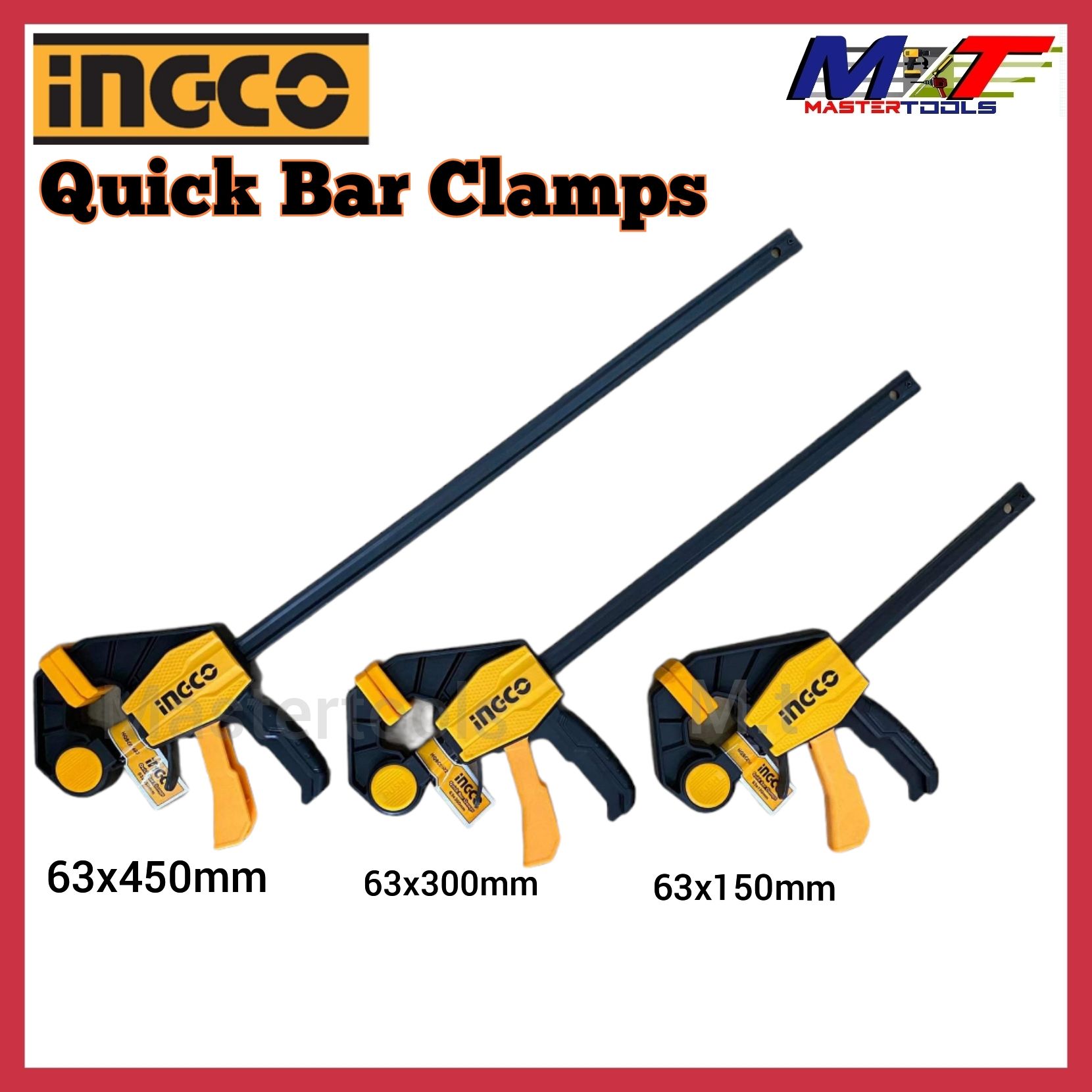 INGCO Quick Bar Clamp 6" 12" 18" SOLD PER PIECE Lazada PH