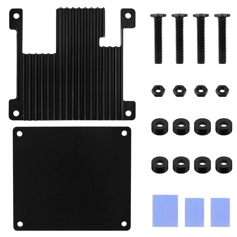 For Orange Pi Zero 2 Aluminum Case Development Board Protection Cooling Shell Metal Protective Passive Cooling Enclosure