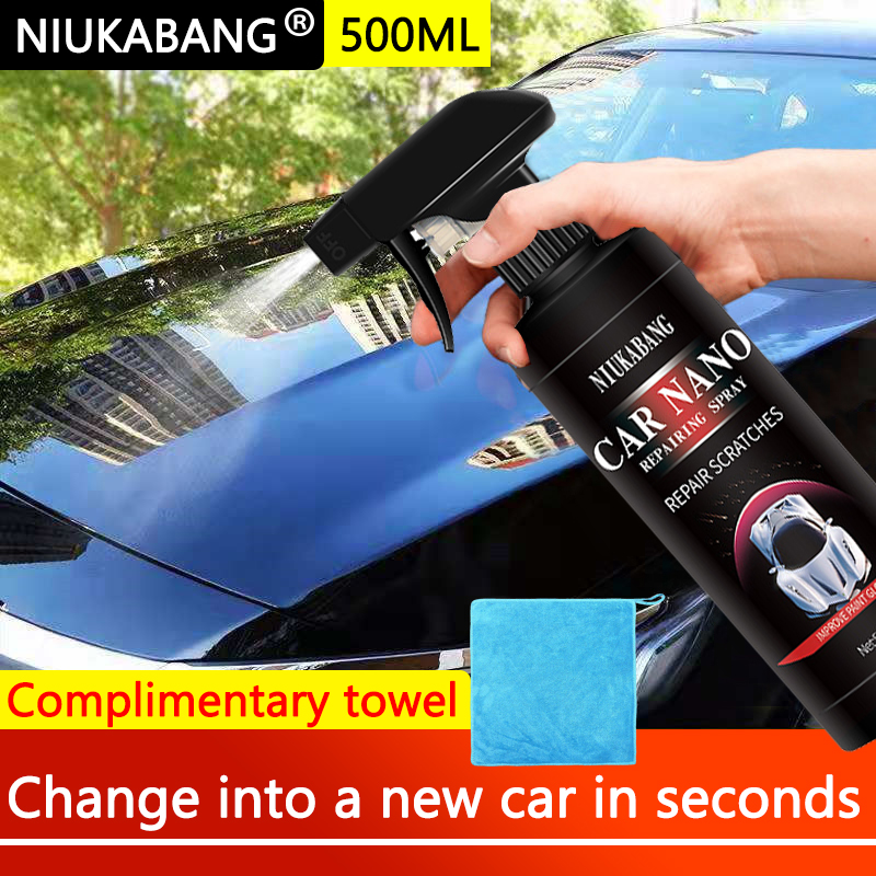 [stock] NIUKABANG car nano spray 500ML hand nano coating Waterless Car