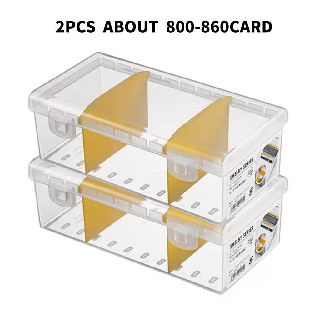 MTG Trading Card Deck Box Organizer Box with Adjustable 2PCS Plastic