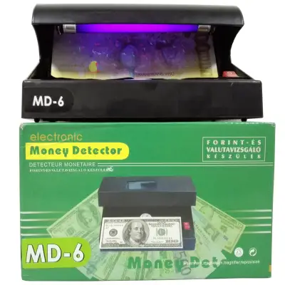 MD-6 MONEY DETECTOR UV Light Electronic Money Detector Fake Money Detector Bill Currency MD-6 Money Detector Fake Money Detector
