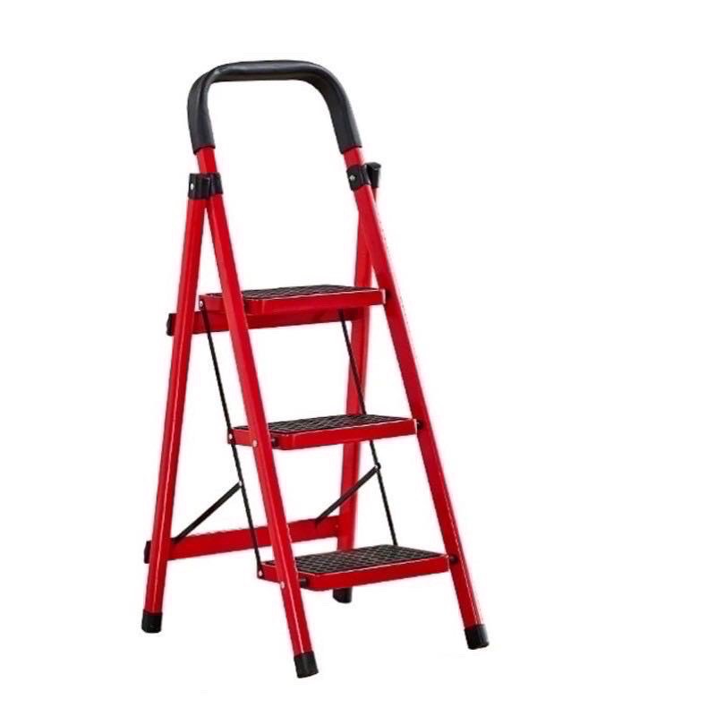 EMA COD Household Steel Folding Step Ladder 3 Step/5 Step Red Step