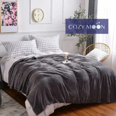 Cozy Moon | Queen Size 180*200cm Blanket/ Kumot Plain Color