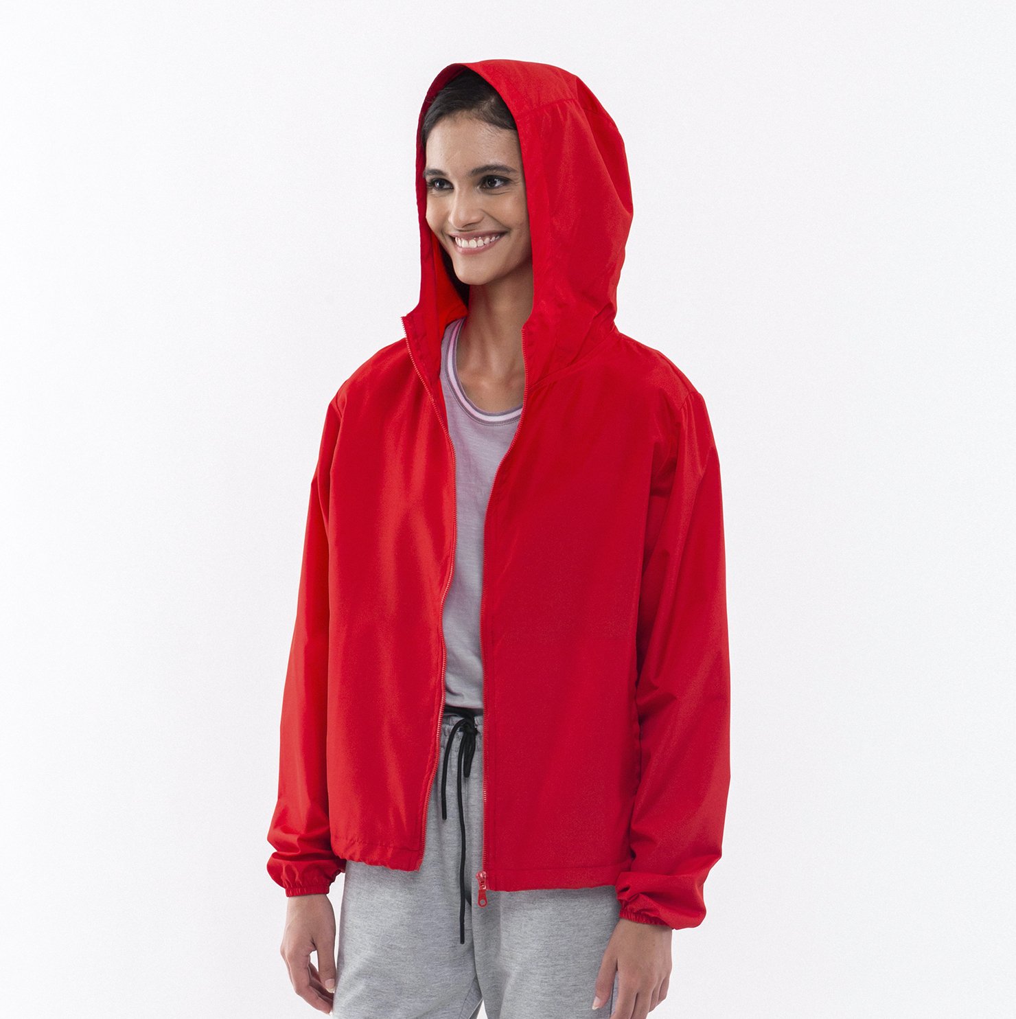 windbreaker with pouch