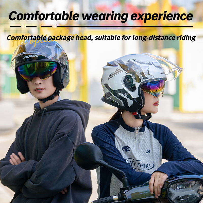 best womens motorcycle helmet TBTBZXCV Girl Women Cat Ear Helmet FMVSS 218 DOT Approved Full Face Motorbike Helmet Four Season Flip-Up Helmets : Automotive Youre Sure To Get That Proportionate Fit Smk Helmets Best Motorcycle Helmet