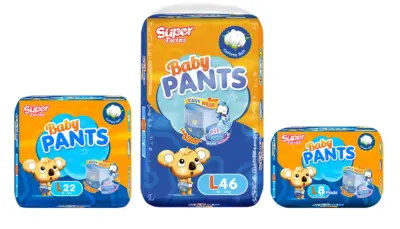 Disposable Diaper Super Twins Baby Pants 22s 1 Pack Easy Wear