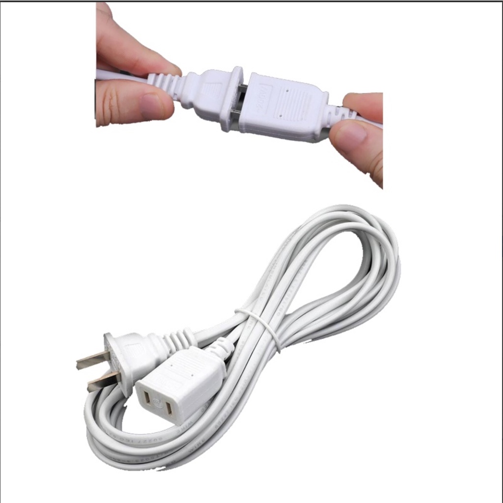 Power Cord Extension 2 Pin Dual Portable Extension Cord 2M/3M/5M WDF20