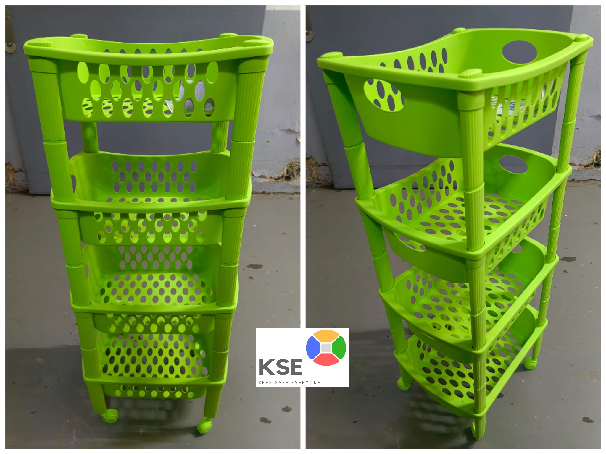 (3 & 4 Layers) Rolling MultiPurpose Basket Rack / Rolling Rack/ Thick