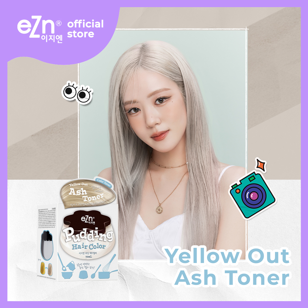 eZn Pudding Hair Color Yellow Out Ash Toner (70 ml) Self Hair Dye DIY