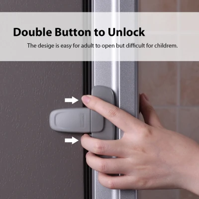 Home Cabinet Kids Protector Fridge Door Lock Freezer Lock Refrigerator Catch Baby Safety