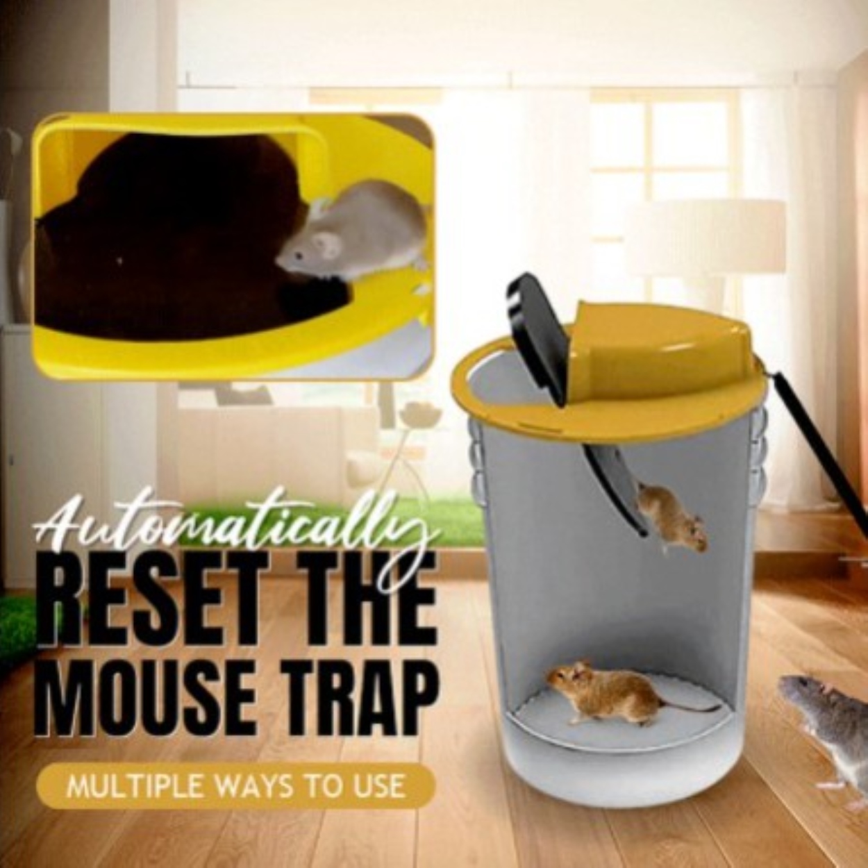 Reusable Smart Flip Mousetrap Rat Mouse Trap Reset Rat Catching Mice