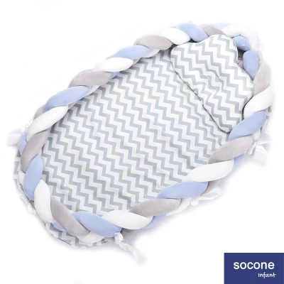 Socone Infant Baby Newborn Crib Set With Pillow Bed Snuggle Nest For Newborn Infant Travel Bed Baby Cosleeper Bed 4556