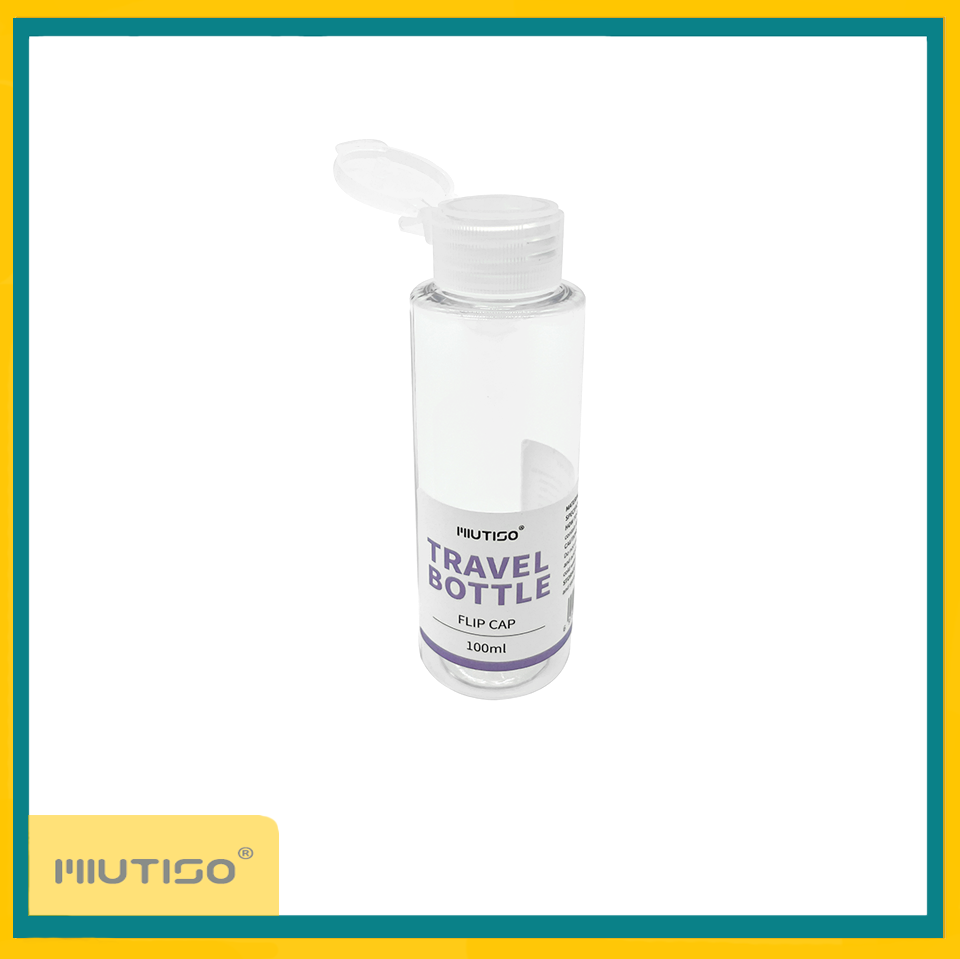 Miutiso Flip Cap Bottle 30ml/50ml/80ml/100ml Clear Empty Plastic Mini