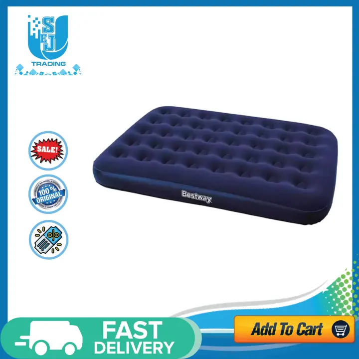 bestway 67002 inflatable double person air bed blue lazada ph