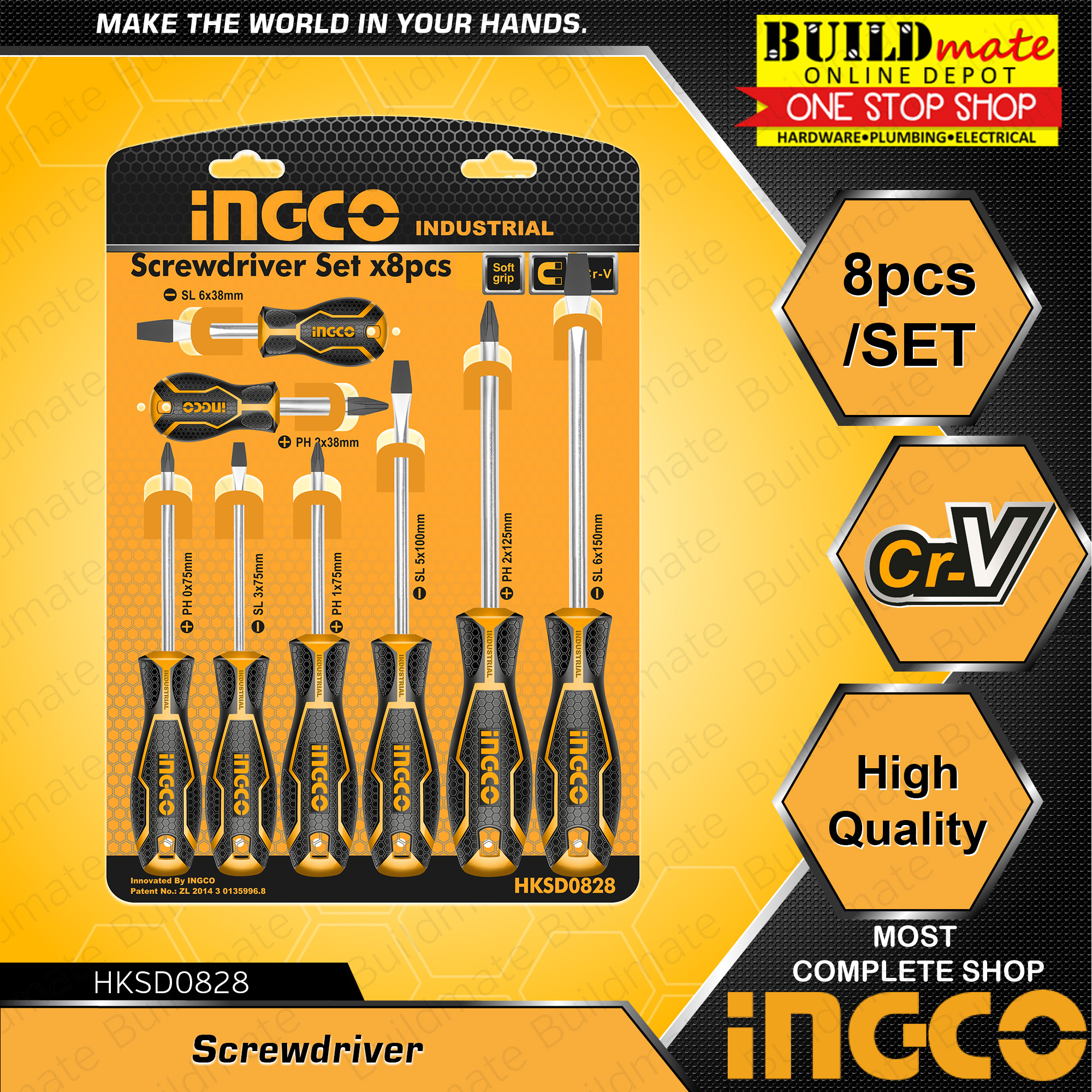 INGCO Screwdriver 8PCS/SET HKSD0828 | Lazada PH